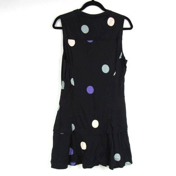 Derek Lam 10 Crosby Polka Dot Ruffle Hem Dress Black - Picture 3 of 6